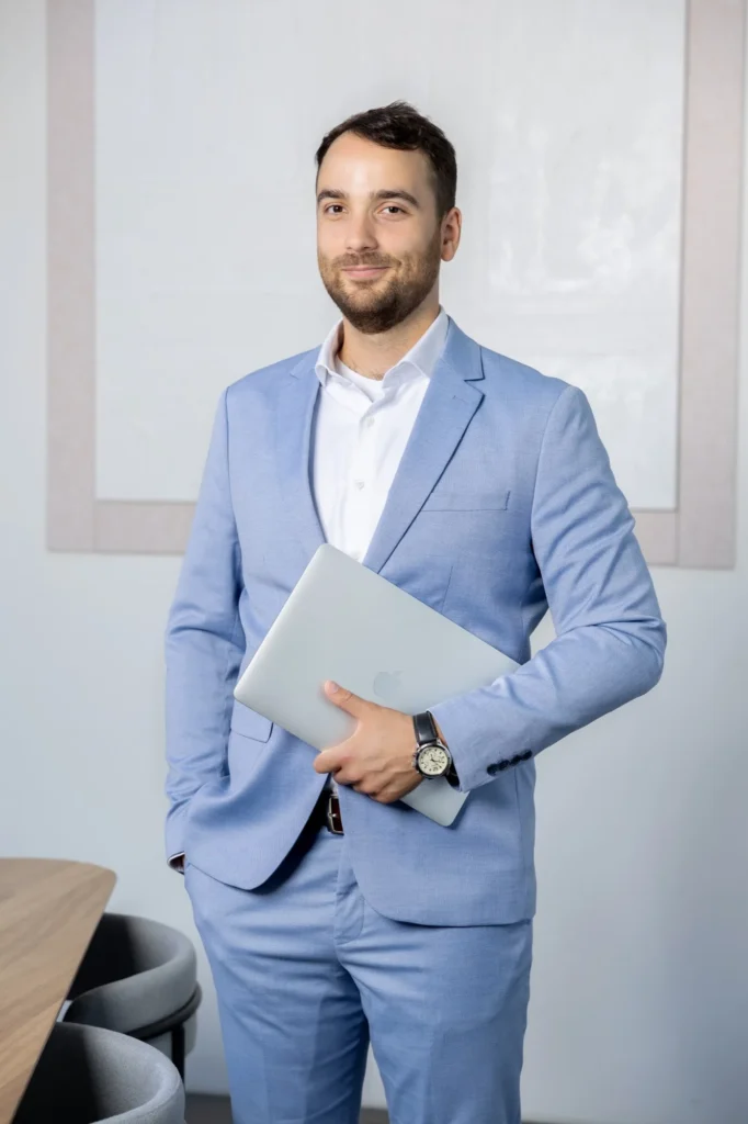 Dr. Szabó András at the office